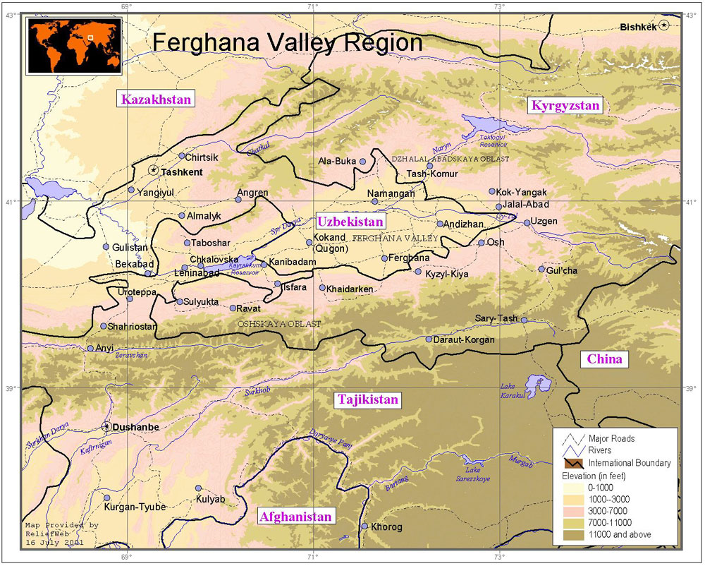 Долина на карте. Ferghana Valley Map. Фергана на карте средней Азии. Фергана на карте. Ferghana карта.